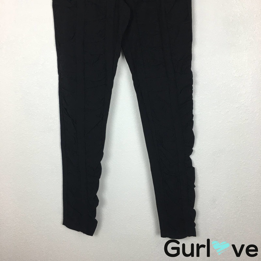 Joseph Ribkoff Size 8 Black Ruched Legging - Picture 6 of 6